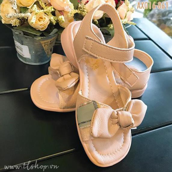 Giày sandal cho bé gái đính nơ xinh xắn - Dép quai hậu AX-861
