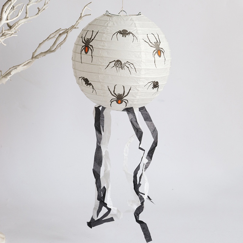 Lồng Đèn Giấy Họa Tiết Bí Ngô Trang Trí Halloween