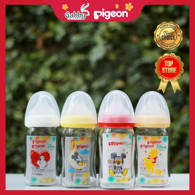 100% AUTH - BÌNH PIGEON NỘI ĐỊA TRUNG THỦY TINH 160ML 240ML