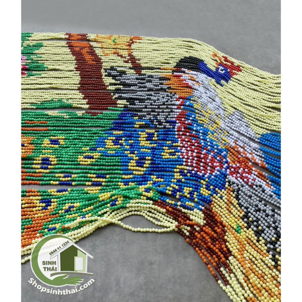 Rèm màn chuỗi hạt nhựa hình chim công nhiều màu 1m x 2m - rèm sanko cao cấp - giao màu ngẫu nhiên