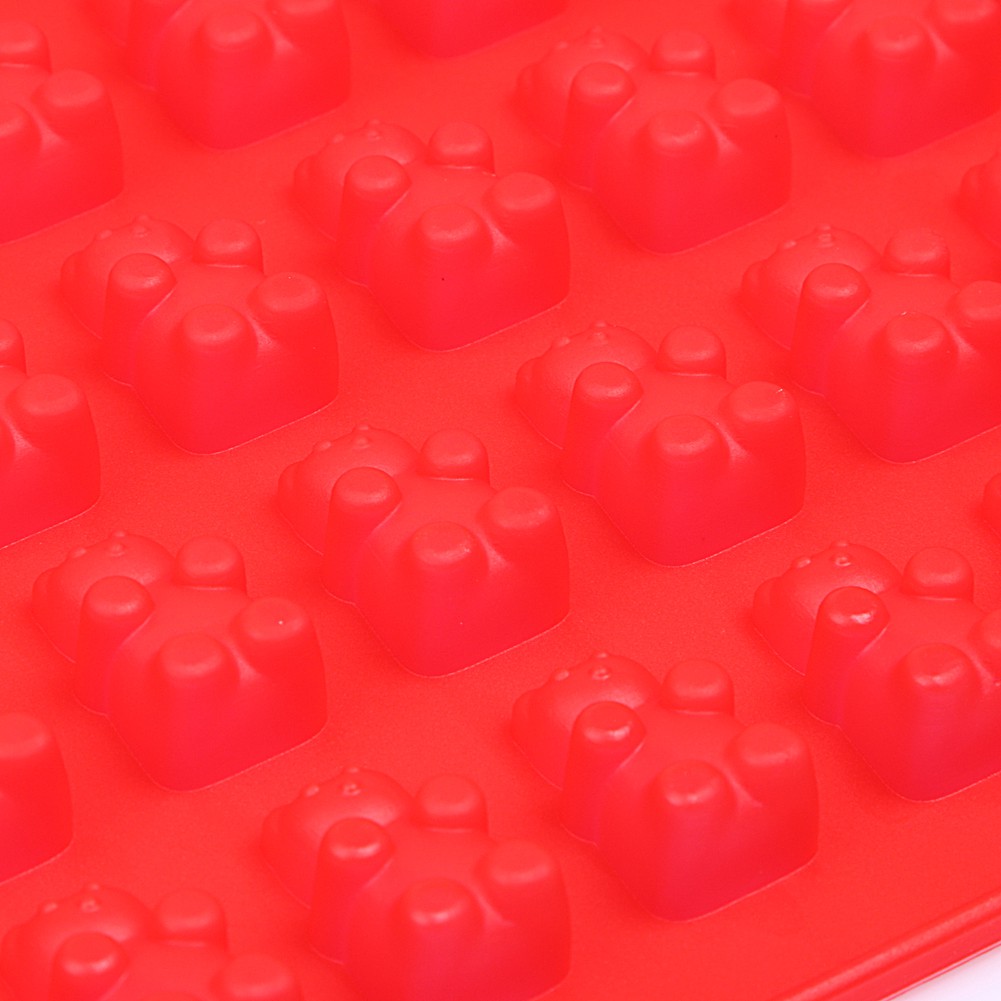 Khuôn làm bánh kẹp bằng silicon 50 ngăn hình chú gấu Gummy dễ thương tiện dụng