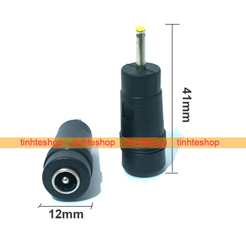 Đầu rắc chuyển nguồn 5.5x2.1mm sang chân bé 2.5x0.7mm - Rắc chuyển nguồn điện DC chân to 5,5x2,1mm ra 0,7mm