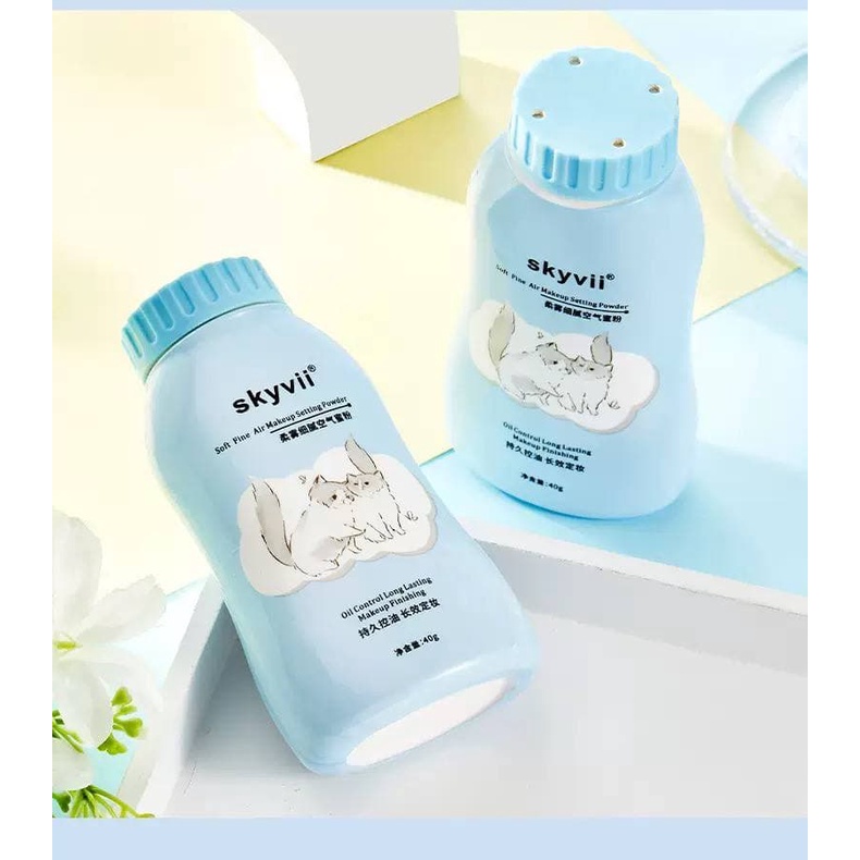 Phấn Phủ Bột Kiềm Dầu SKYVIL , kiềm dầu tối đa với 2 tone màu ZUZU Cosmetic HUBEAUTY