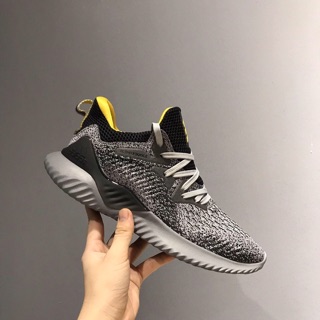 Giày thể thao sneaker Alphabou xám lòng vàng