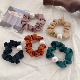 Cột Tóc Vải Scrunchie Nơ Tiểu Thư Hàn Quốc Xinh