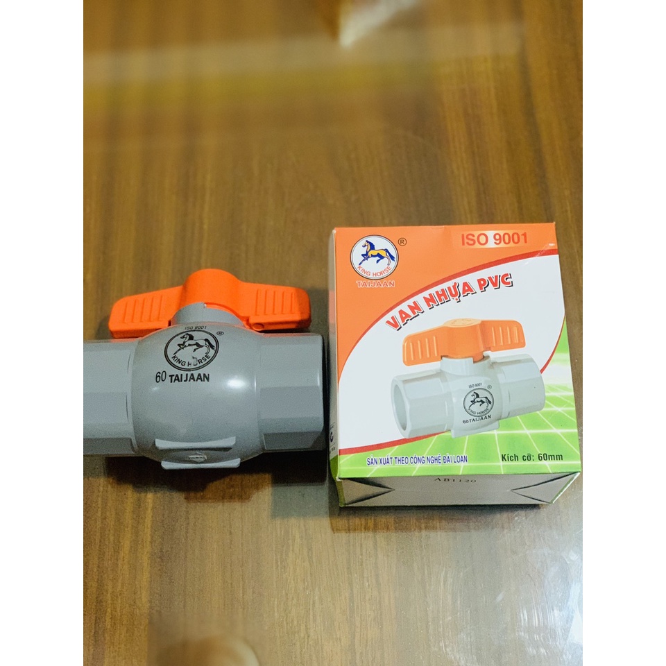 Van nhựa có răng, Van răng PVC Ø21,27,34,42,49,60 Taijan- Hiệu con ngựa- BH 12 tháng- Hàng chính hãng