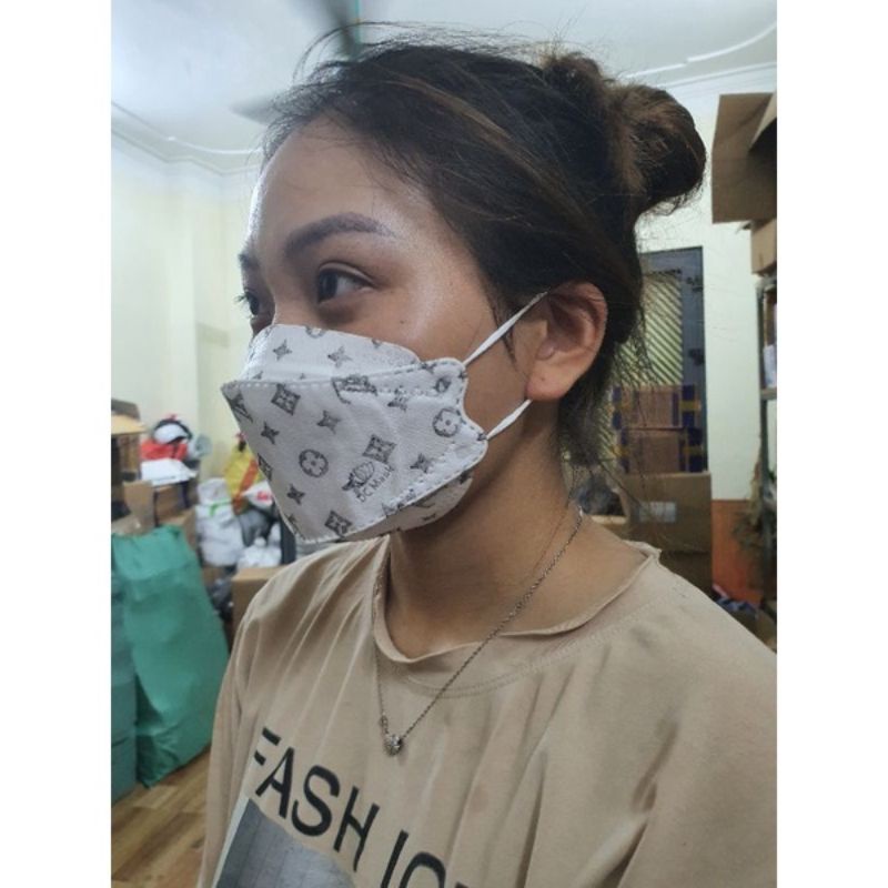 [Mã COSDAY giảm 8% đơn 150K] (Túi 10 chiếc) Khẩu Trang 4D Mask Kf94 họa tiết LV hothit