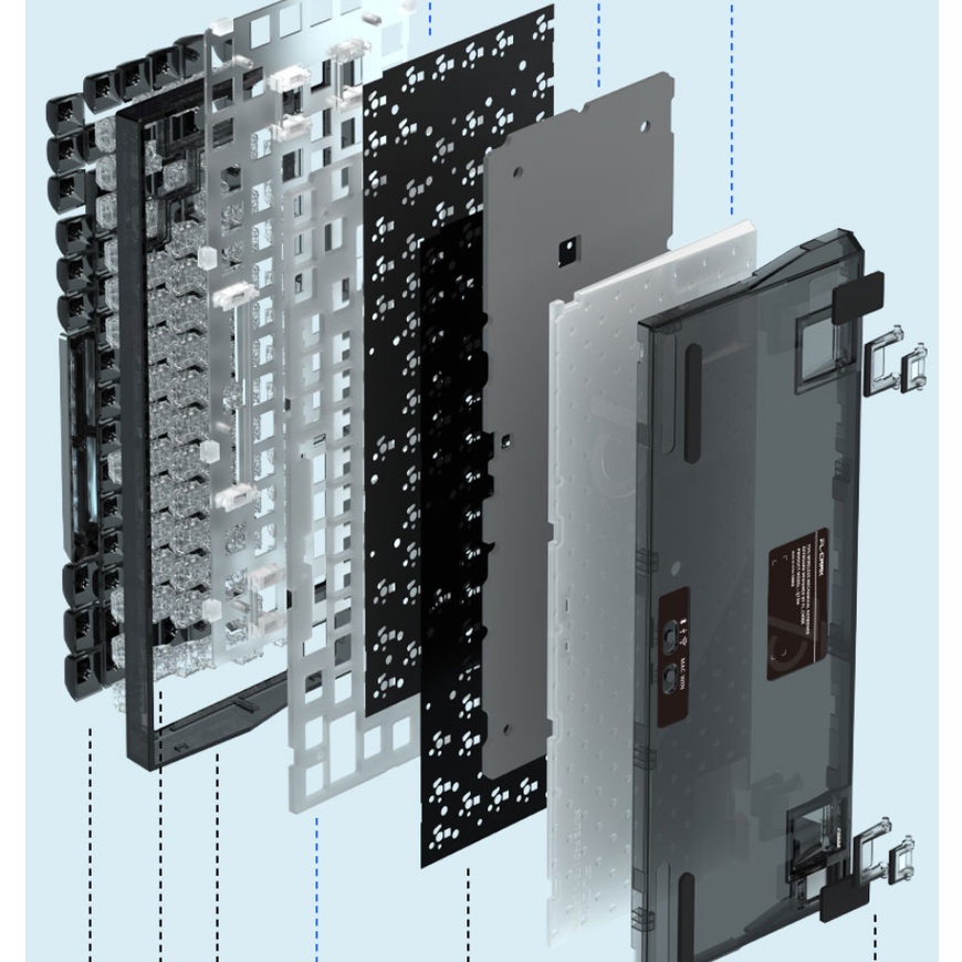Bàn phím cơ FL-Esports Q75 SAM Black / Q75 SAM White / 3 Mode - hàng chính hãng