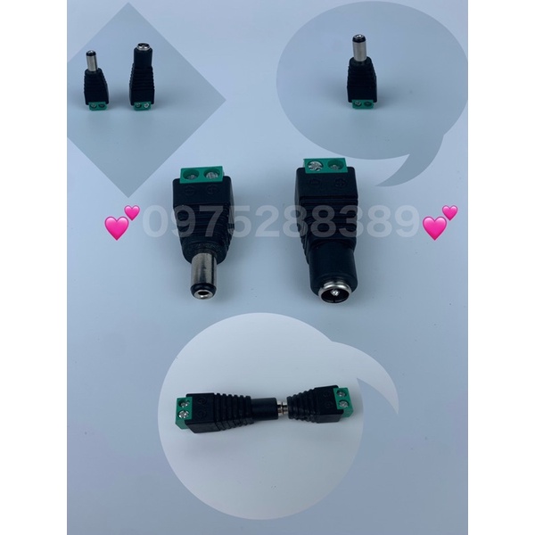 Combo giắc nguồn Dc đực + Cái 5,5mm
