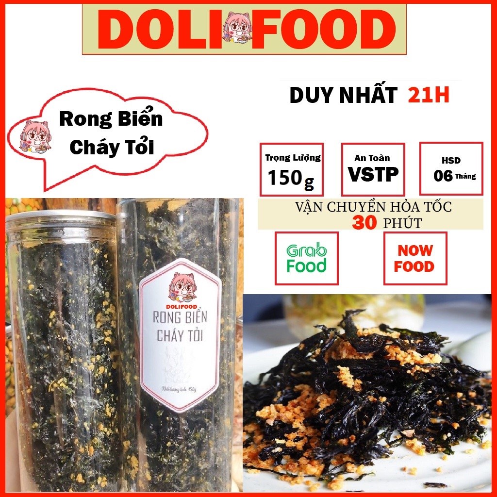 Rong Biển Cháy Tỏi Ăn Liền 150g - Thức Ăn Cao Cấp Đã Được Kiểm Duyệt Vệ Sinh An Toàn Thực Phẩm