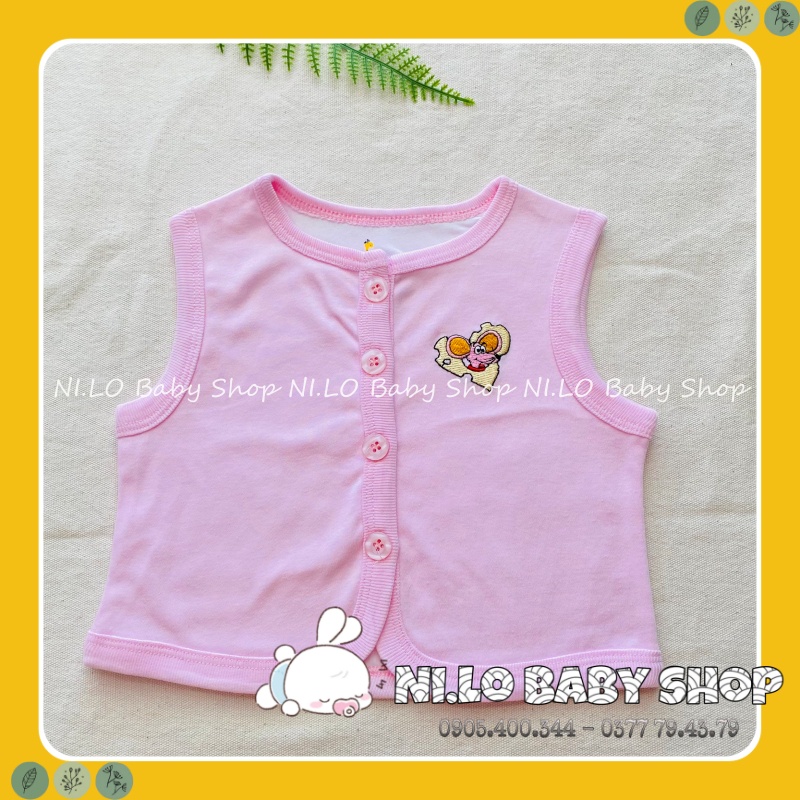 (Hàng chuẩn loại 1) Áo khoác ghile AMAMIO thu đông đủ màu, vải cotton 2 lớp siêu thấm hút phù hợp cho trẻ sơ sinh