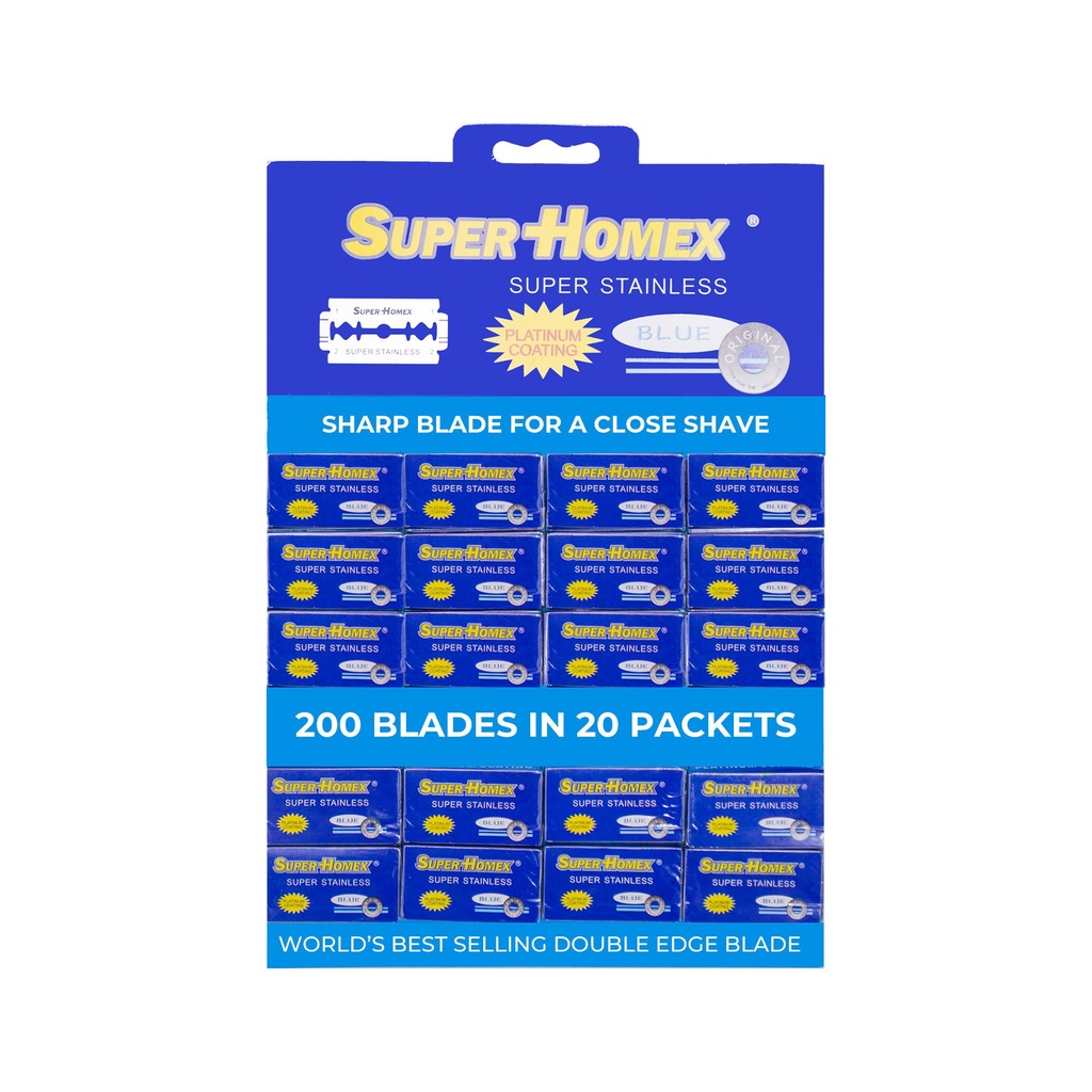 Lưỡi Dao Lam Super Homex vỉ 200 cái siêu bén siêu tiết kiệm Không có đánh giá