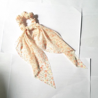Cột tóc vải scrunchies băng đô nơ dài