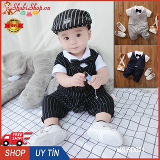 [FreeShip]💥Bộ Body Vest Công Tử Cộc Tay Dễ Thương Cho Bé Gái Bé Trai Từ 0-24 Tháng Tuổi - Shubishop.vn