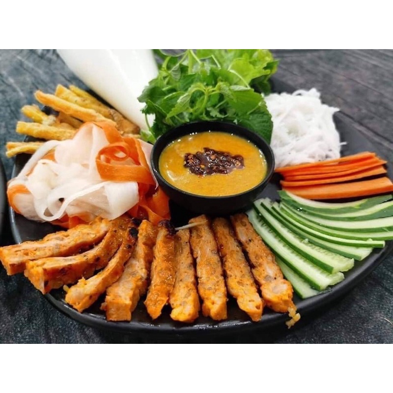 Nem phên nướng Nha trang khay 500g kèm chấm