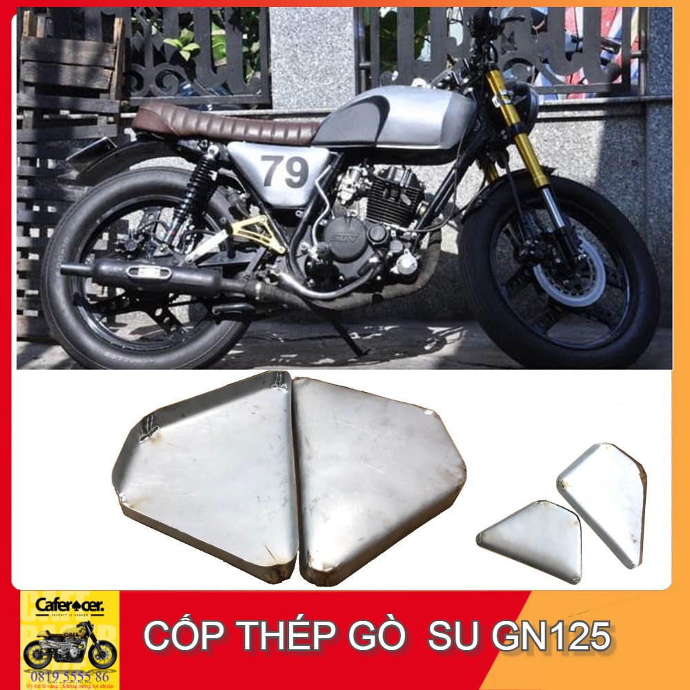 CỐP THÉP GÒ DÀNH CHO SU GN125 VÀ CÁC DÒNG CLASSIC ĐỘ XE CAFERACER, TRACKER