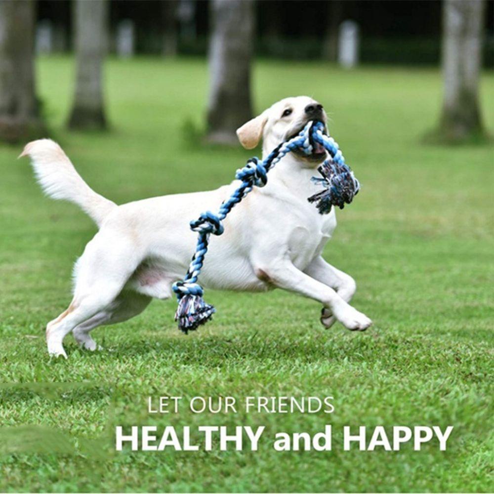 Đồ Chơi Dây Thừng Cotton Thắt Nút Huấn Luyện Thú Cưng Cắn Làm Sạch Răng