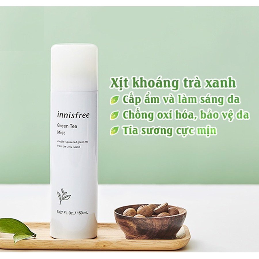 Xịt khoáng trà xanh Innis-free Green Tea 150ml Giúp da thư giãn - HanZy Store