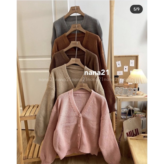 Áo cadigan 4 cúc Hàn Quốc