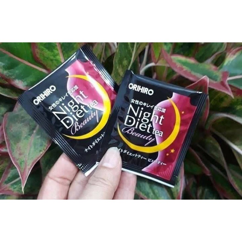 TRÀ GIẢM CÂN NIGHT DIET TEA ORIHIRO (20 GÓI/ 24 GÓI/ HỒNG COLLAGEN) - XUẤT XỨ NHẬT BẢN