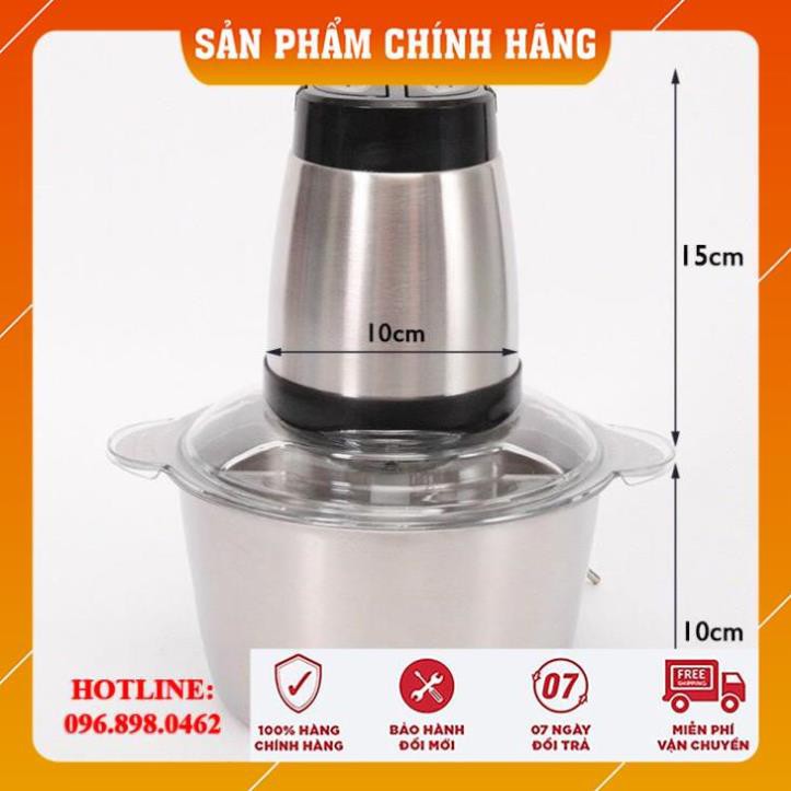 [CHÍNH HÃNG-FREESHIP] Máy Xay Thịt, Máy Xay Cầm Tay 300W 4 Lưỡi Đa Năng, Máy Xay Sinh Tố Cầm Tay Cối Inox 304