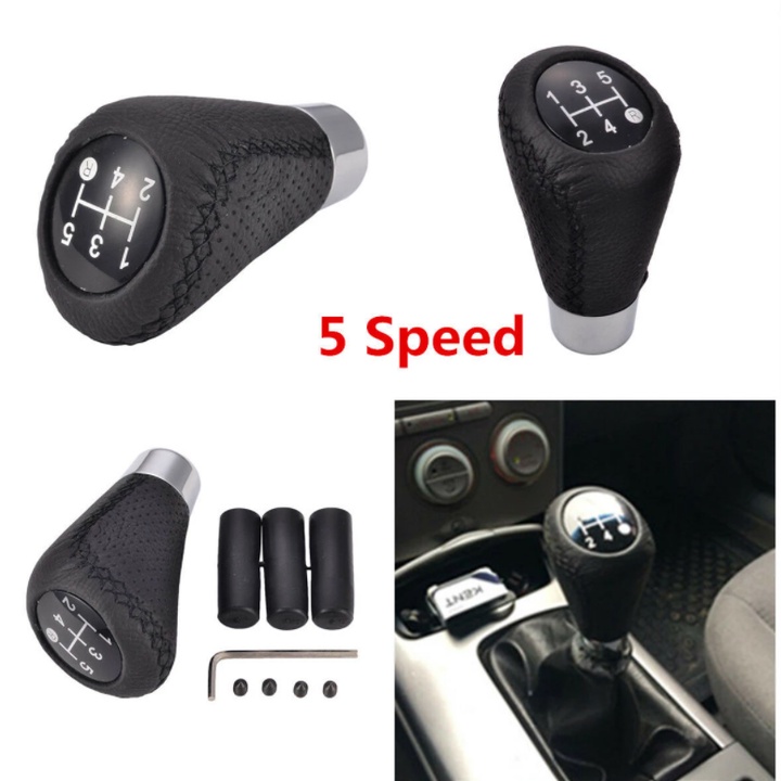 Tay nắm cần số sàn lắp cho các loại cần số ô tô, Universal Car Leather Gear Shift Knob