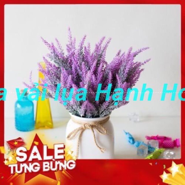 Chùm hoa lavender / oải hương phủ phấn - Hoa giả