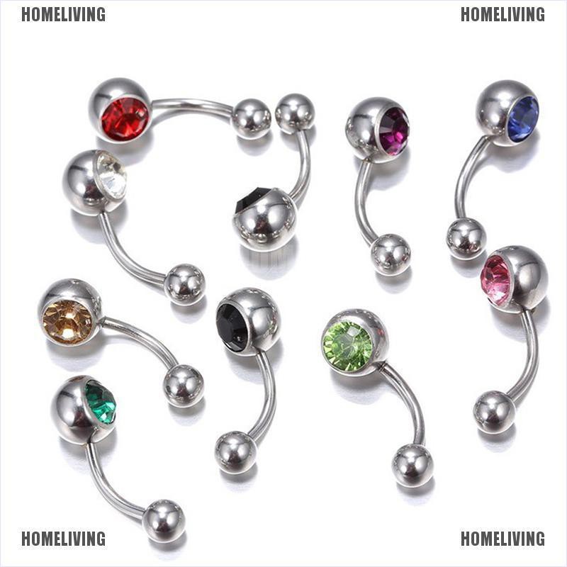 Set 10 / 12 / 15 Khuyên Rốn Đính Đá Pha Lê