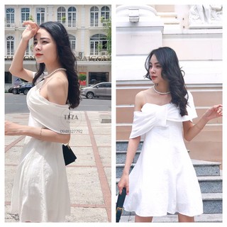 Đầm váy trễ vai 2 dây - Teza