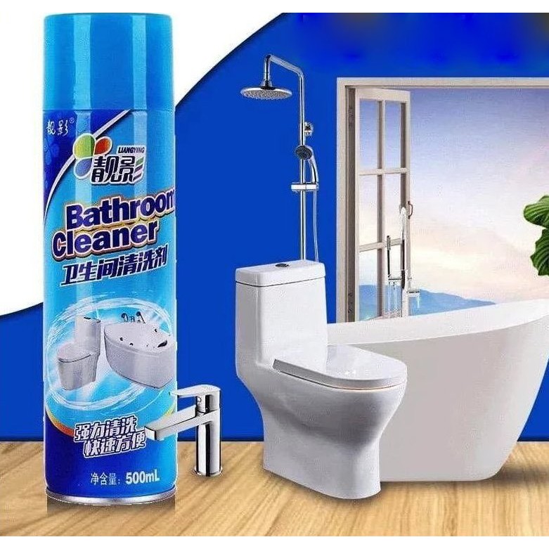 Chai xịt bọt tuyết Bathroom Cleaner đánh bay vết bẩn, vết ố vàng cứng đầu nhất dùng cho nhà tắm, nhà vệ sinh 500ml