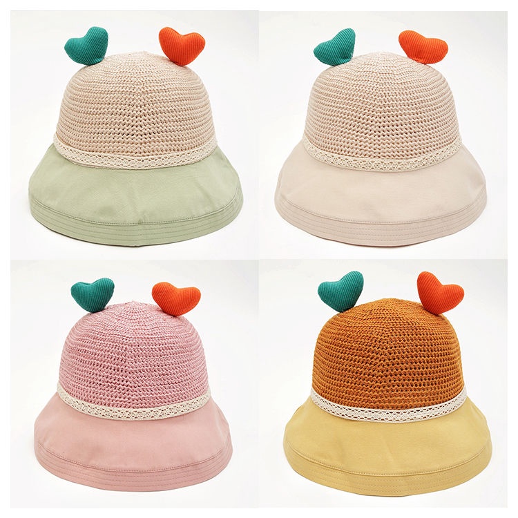 Nón Vành Phối Lưới Dễ Thương Cho Bé