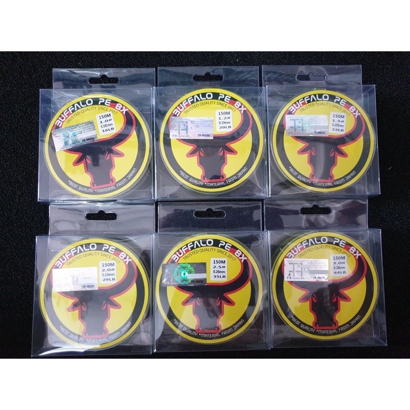 dây dù câu cá pe 8x buffalo dây câu cá(dây trâu bò)