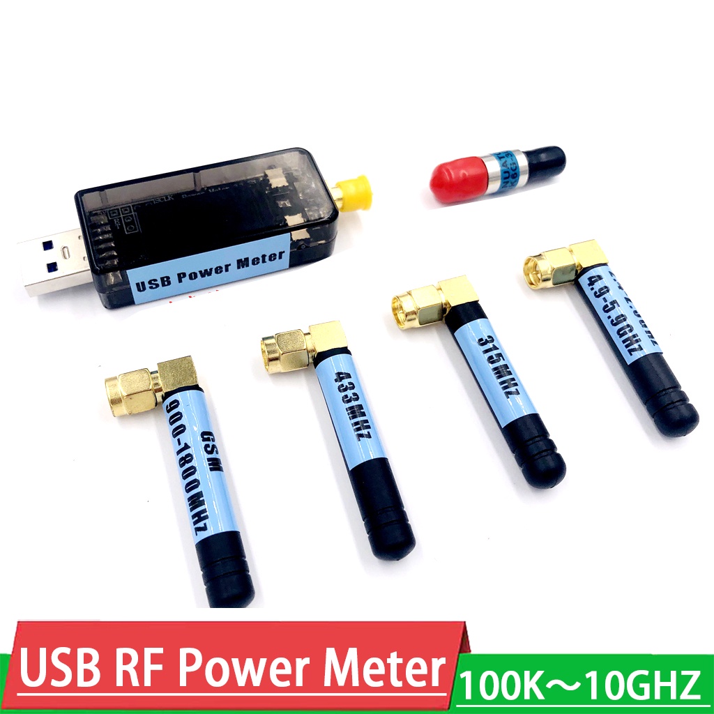 Đồng Hồ Đo Công Suất 100K-10GHZ USB RF - 55 ~ + 30dBm Kèm Ăng Ten Và Thiết Bị Điều Chỉnh Dành Cho Bộ Khuếch Đại Âm Thanh Ham