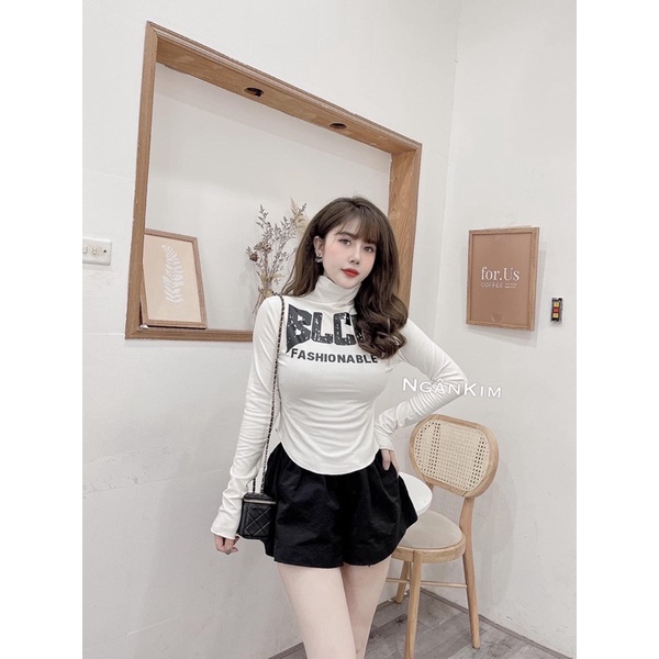 Áo Dài Tay BLCG Phom Ôm Cổ Cao 3 Phân Chất Thun Dễ Mặc Chất Đẹp Loại 1