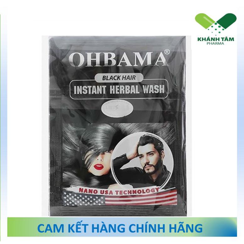 ! [Mẫu mới] Dầu gội nhuộm tóc GỘI LÀ ĐEN OHBAMA / OBAMA [Gói 20ml]