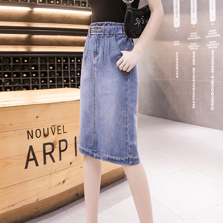 [ĐẸP ĐỘC_CÓ TRỢ SHIP] Chân váy jean ngang gối 05 C030 thiết kế độc đáo cao cấp, tua rua, đính hoa, vải jean dày | BigBuy360 - bigbuy360.vn