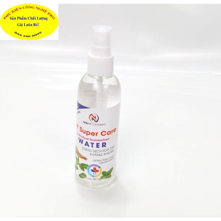 Dung dịch rửa tay NY Super Care Water Chai 100ml Chai xịt Làm sạch da tay Kháng khuẩn Khử mùi Bảo vệ sức khỏe Như Ý | WebRaoVat - webraovat.net.vn