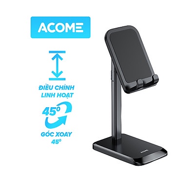 Giá Đỡ Điện Thoại Máy Tính Bảng ACOME AH02 Tăng Giảm Chiều Cao Điều Chỉnh Linh Hoạt BẢO HÀNH 12 THÁNG