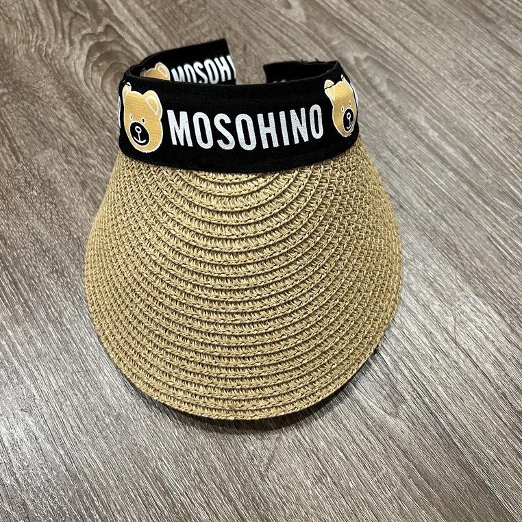 Mũ cói nửa đầu lưỡi chai cho bé, phối cùng họa tiết hoạt hình ngộ nghĩnh, chống nắng đi chơi du lịch siêu đẹp