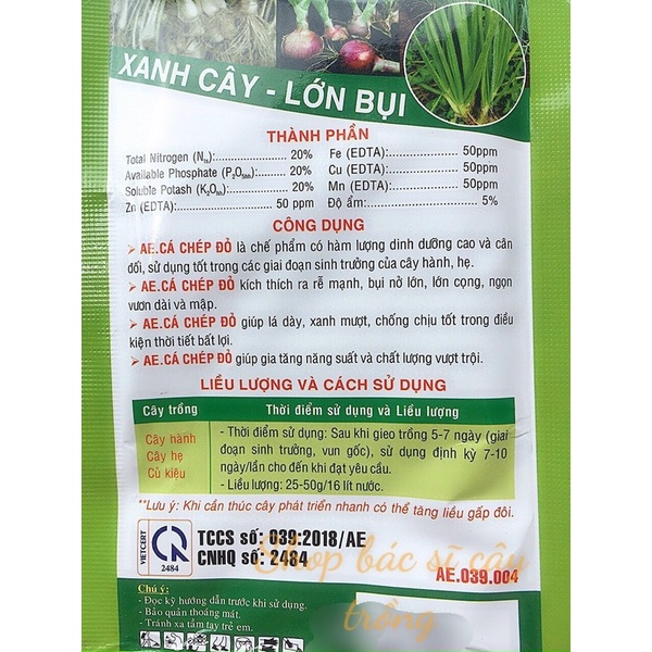 Phân bón lá Chuyên dùng cây HÀNH - HẸ giúp mau mập cọng to cứng, cây khoẻ, xanh cây, lớn bụi cây nhanh phát triển