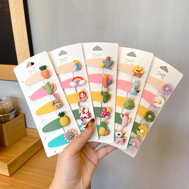 Kẹp tóc hợp kim phong cách Hàn Quốc nhiều màu sắc đáng yêu cho bé gái