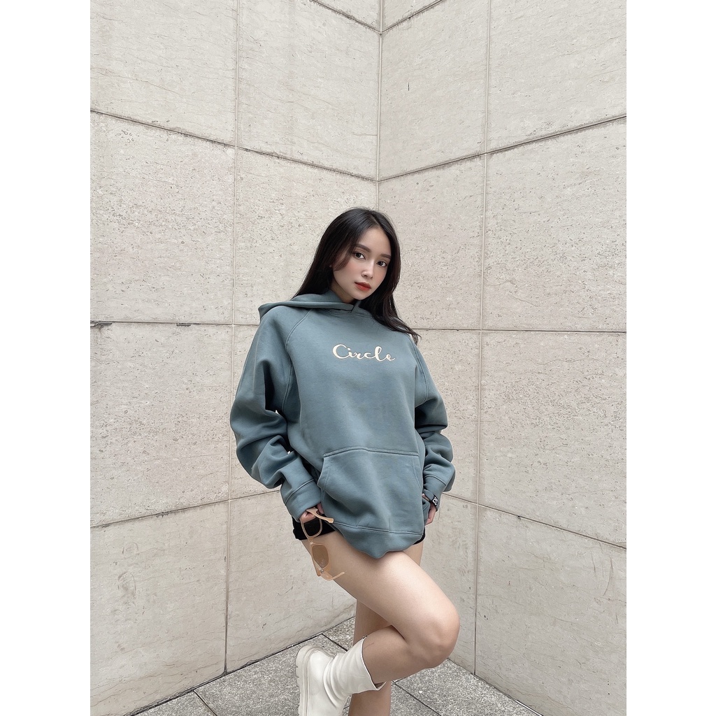 Áo Hoodie Circle - Vải Nhập Dày Nặng - Hàng Cao Cấp - Trước Thêu Sau In Nổi