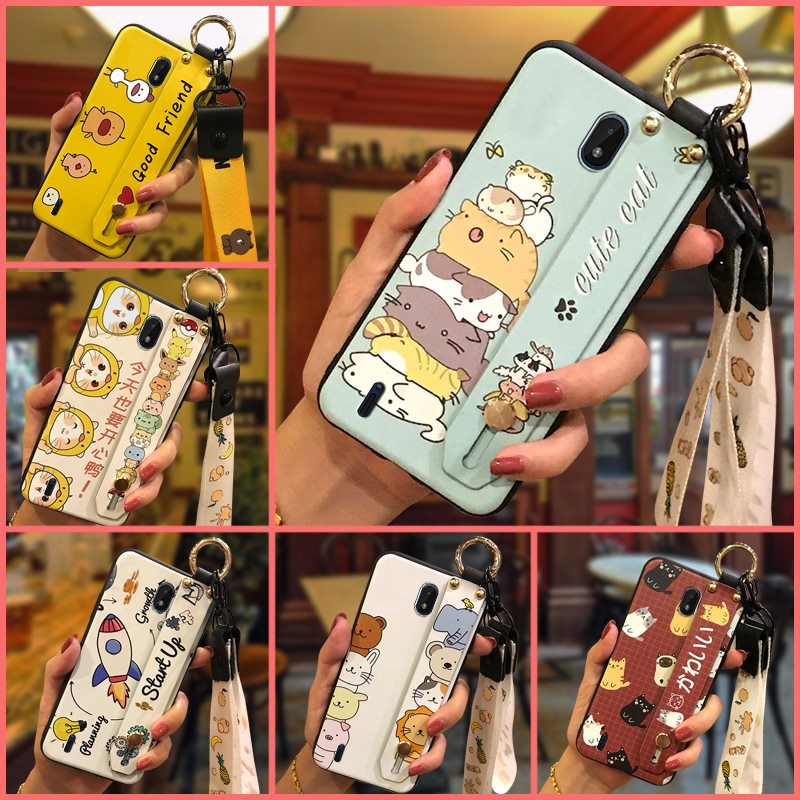Ốp điện thoại dẻo chống nước có dây đeo tay cho Nokia C01 Plus