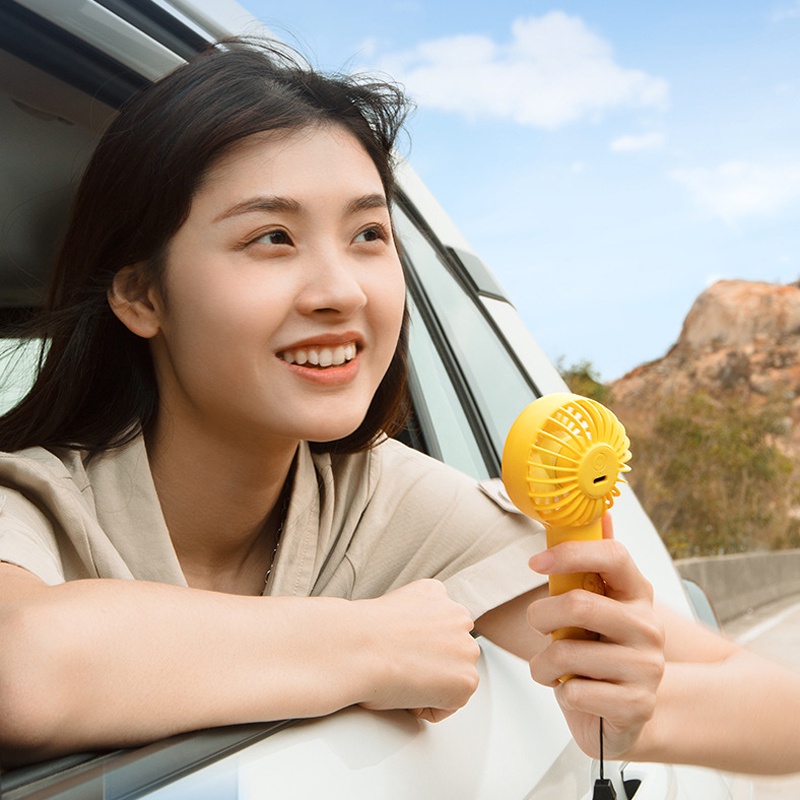 Quạt mini Fnelse để bàn hình chú vịt vàng dễ thương
