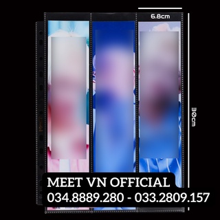 Sheet card meet - meet yx chính hãng size a4 chính hãng , sheet card 3 ô dọc đựng strip, banner