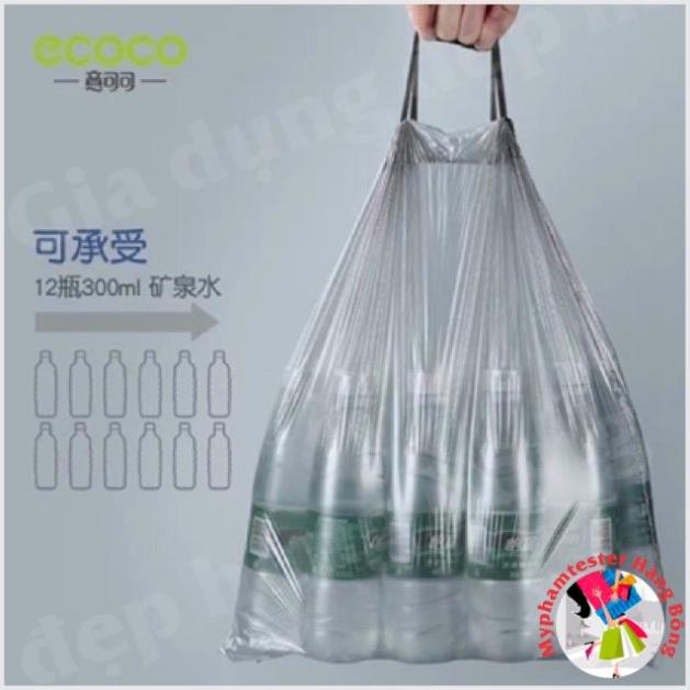 Túi đựng rác tự cắt có quai cầm siêu dai ECOCO 1918