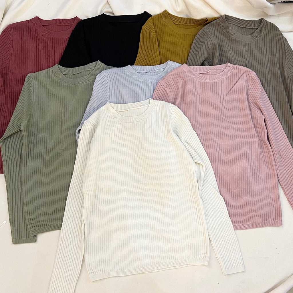 [ Dài Tay ] Áo Len Tăm Mặt Nhung Cổ Tròn Basic Hàng Quảng Châu Chất Đẹp Siêu Dày Dặn Loại 1 - TG94 | BigBuy360 - bigbuy360.vn