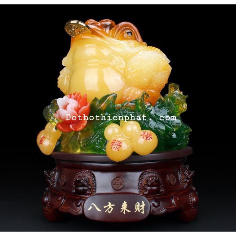 Cóc vàng ngậm tiền phong thủy tài lộc cao 25 cm hàng loại 1
