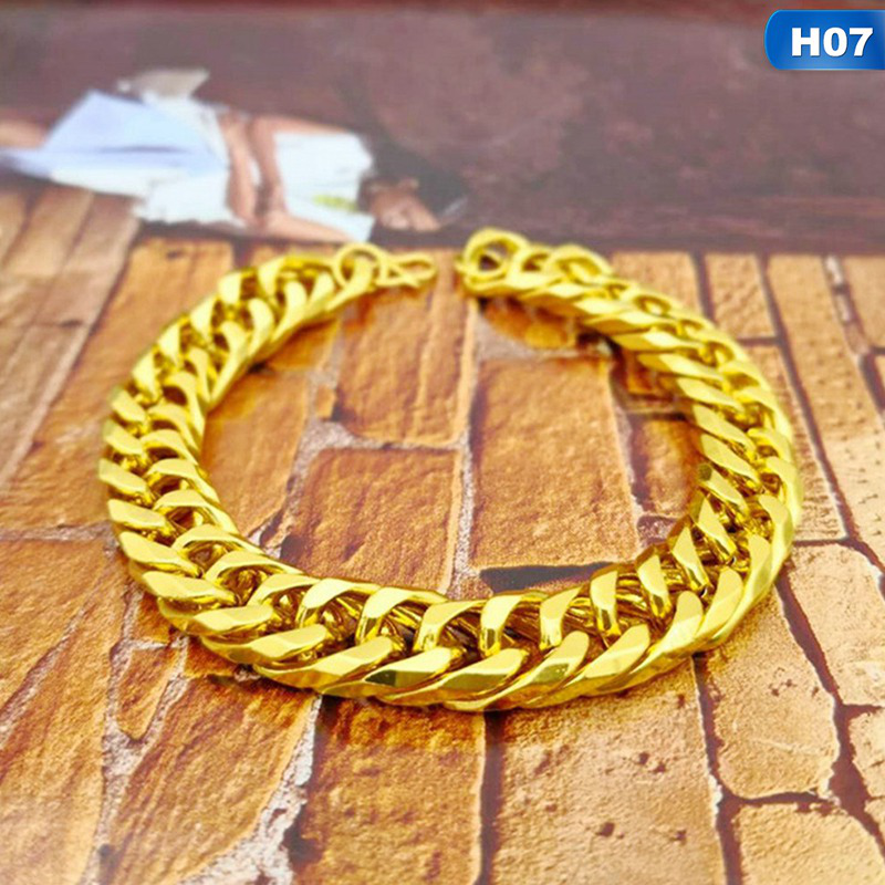 Chuỗi dây/ vòng cổ Jv mạ vàng 18k 12mm chiều rộng 60cm hip hop cho nam nữ