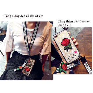 Ốp hoa hồng thêu ren